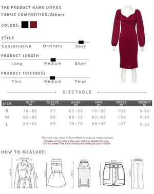 Puff Sleeve Slash Neck Mid-Calf Dress - LEPITON