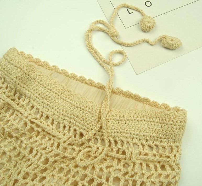 Bohemian Crochet Knitted Long Maxi Skirt - LEPITON