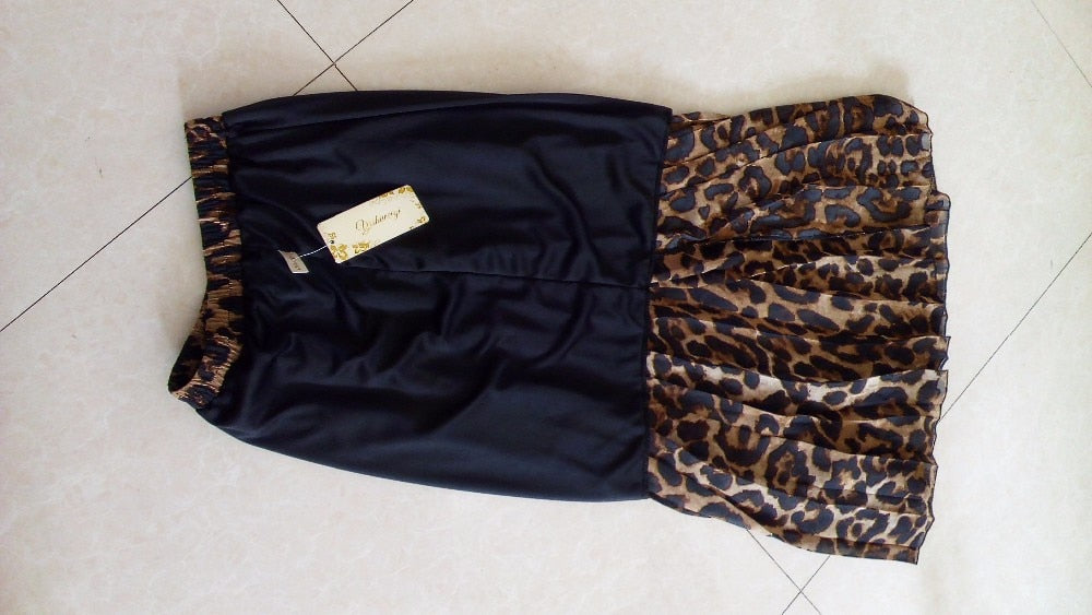 Leopard Chiffon Pleated Maxi Skirt - LEPITON