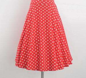 Swing High-Waist Cotton A-Line Skirt - LEPITON