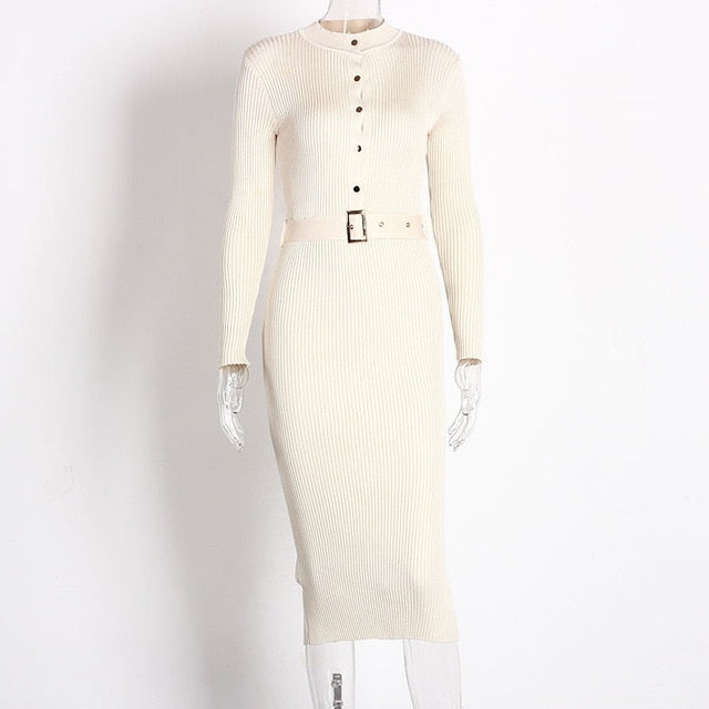 Knitted Pencil Midi Dress - LEPITON