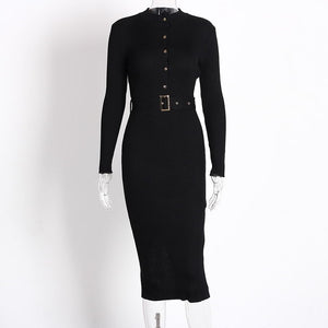 Knitted Pencil Midi Dress - LEPITON