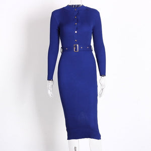 Knitted Pencil Midi Dress - LEPITON