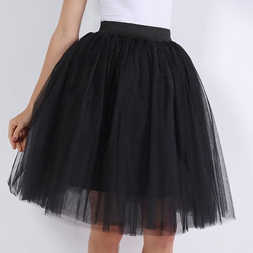 Puffy Five-Layer Tulle Skirt - LEPITON