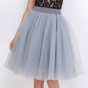 Puffy Five-Layer Tulle Skirt - LEPITON