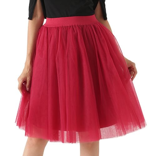 Puffy Five-Layer Tulle Skirt - LEPITON