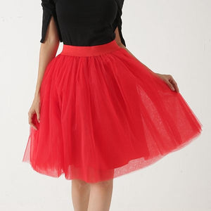 Puffy Five-Layer Tulle Skirt - LEPITON