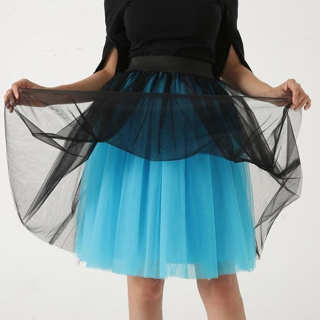 Puffy Five-Layer Tulle Skirt - LEPITON