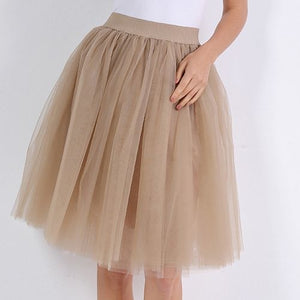 Puffy Five-Layer Tulle Skirt - LEPITON