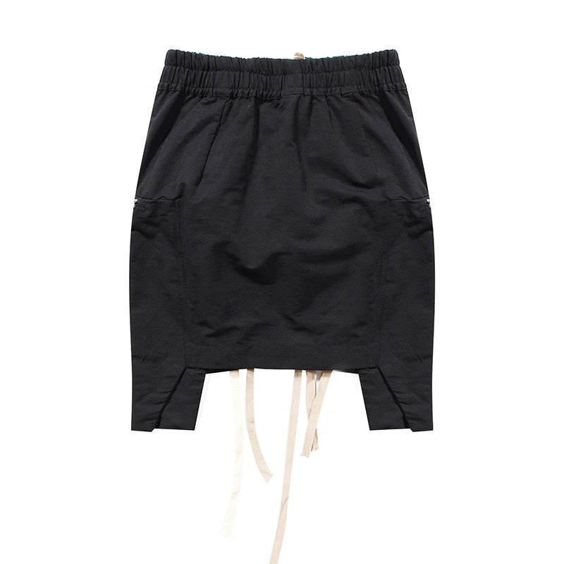 High-Waist Patchwork Asymmetrical Mini Skirt - LEPITON