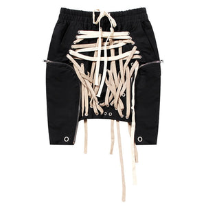 High-Waist Patchwork Asymmetrical Mini Skirt - LEPITON