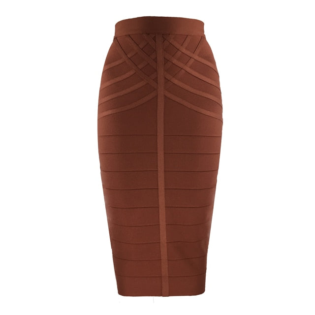 Vintage Bandage Midi Skirt - LEPITON