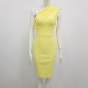 One-Shoulder Bodycon Bandage Dress - LEPITON