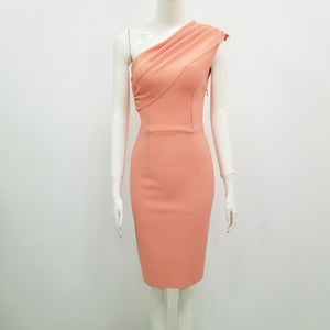 One-Shoulder Bodycon Bandage Dress - LEPITON
