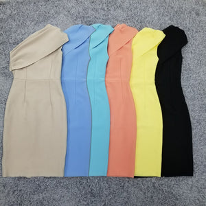 One-Shoulder Bodycon Bandage Dress - LEPITON