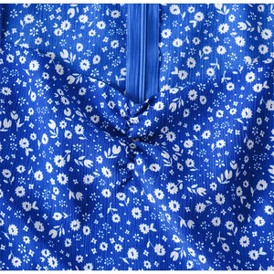 Elegant Puff Sleeve V-Neck Dot Print Split Midi Sundress - LEPITON