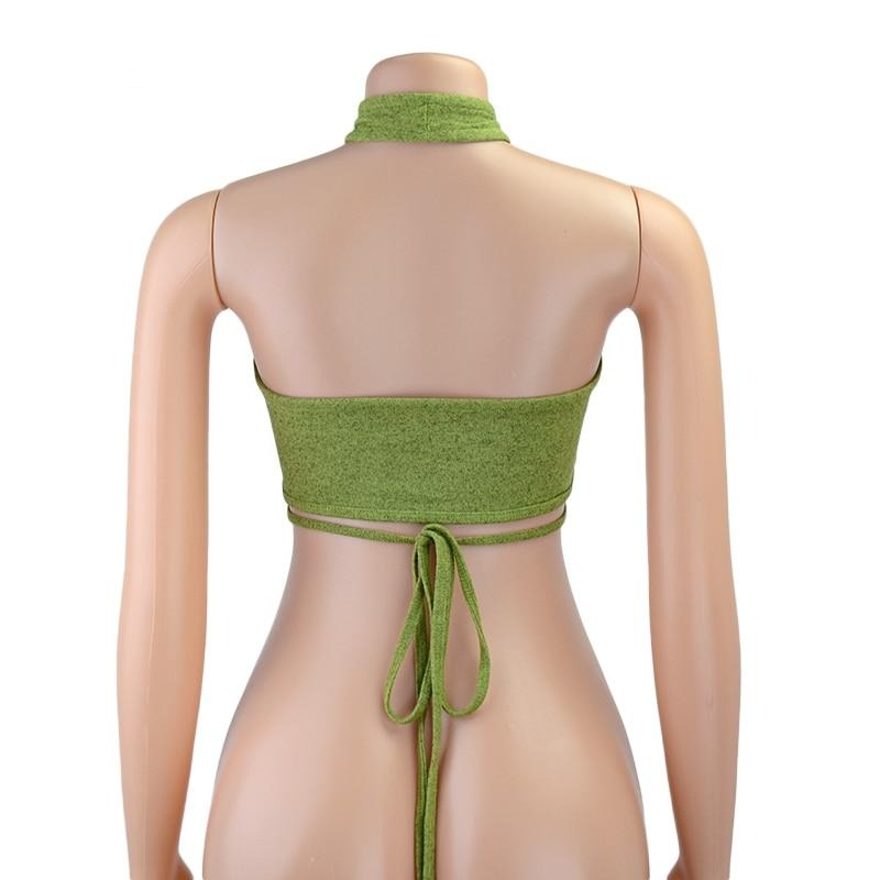 Bandage Halter Crop Top - LEPITON