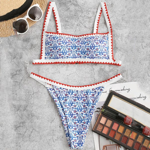 Bandeau Patchwork Bikini - LEPITON