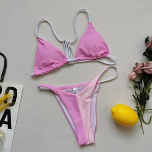 Patchwork Push-Up Bikini Set - LEPITON
