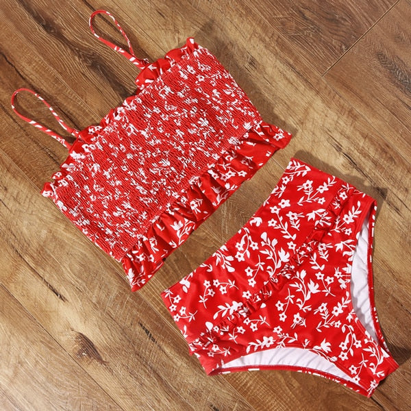 Bandeau High-Waist Bikini Set - LEPITON