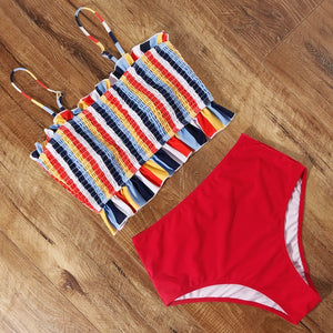 Bandeau High-Waist Bikini Set - LEPITON