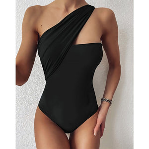 One Shoulder Hollow-Out Monokini - LEPITON
