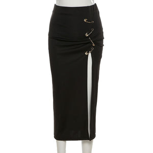 High-Waist A-Line Long Skirt - LEPITON