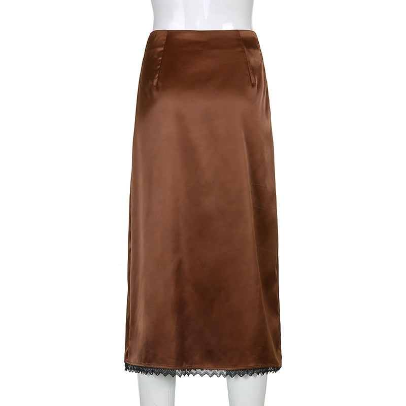 Retro Straight High-Waisted Skirt - LEPITON