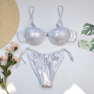 Brazilian Push-Up Bra Glitter Bikini - LEPITON