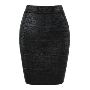 Metallic Bandage Pencil Skirt - LEPITON