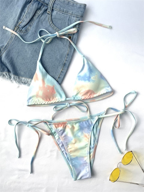 Tie-Dye Push-Up Bikini - LEPITON