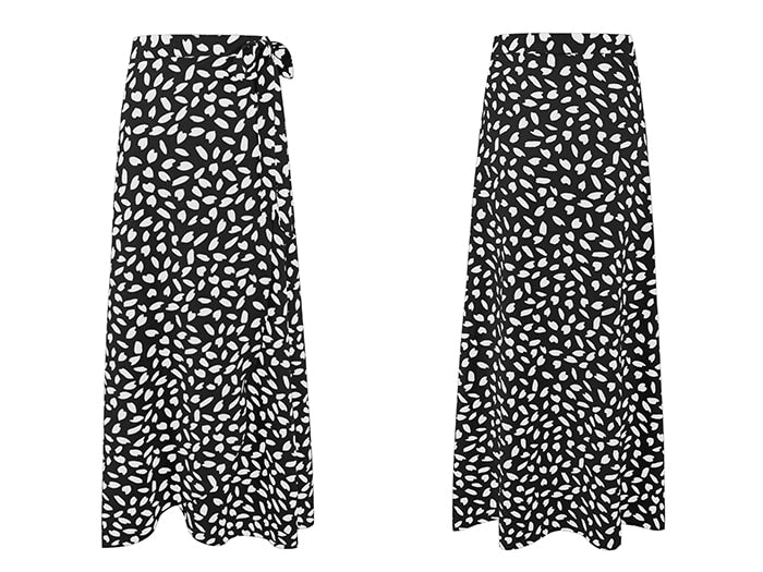 Aesthetic Polka Dot High-Waist Maxi Skirt - LEPITON