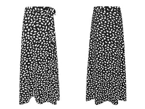 Aesthetic Polka Dot High-Waist Maxi Skirt - LEPITON