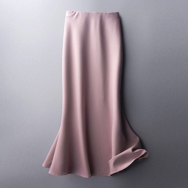 Elegant Silk Midi Skirt - LEPITON