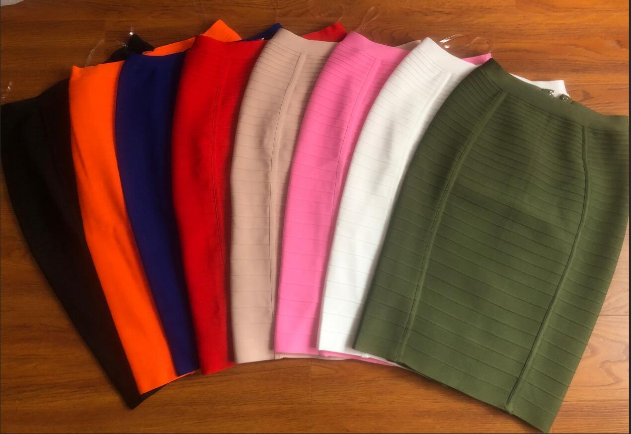 16 Colors Solid Elastic Bandage Skirt - LEPITON