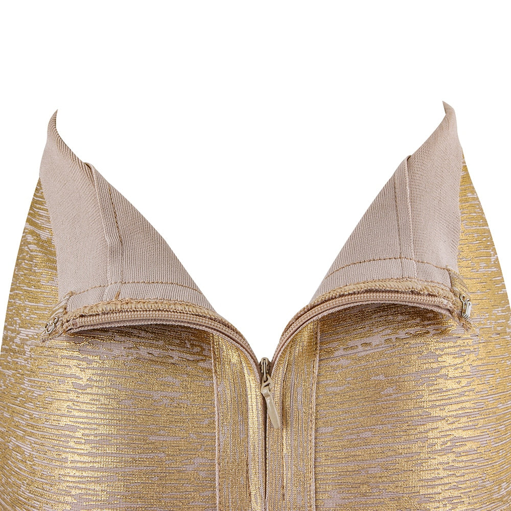 Metallic Bandage Pencil Skirt - LEPITON