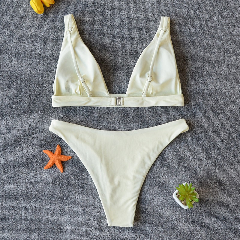 Push-Up Solid Bikini - LEPITON