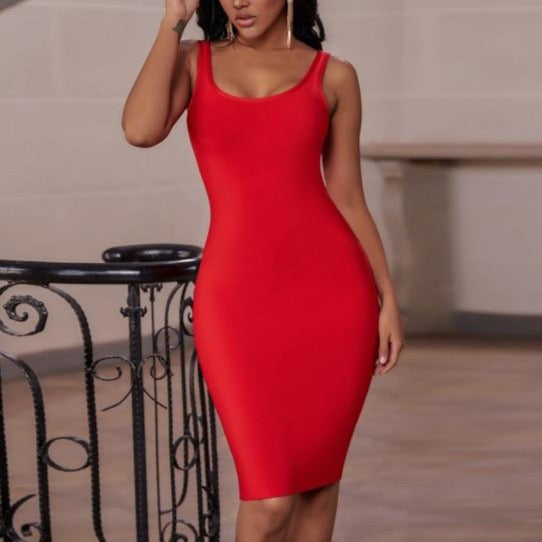 Quality Sleeveless Bodycon Evening Dress - LEPITON