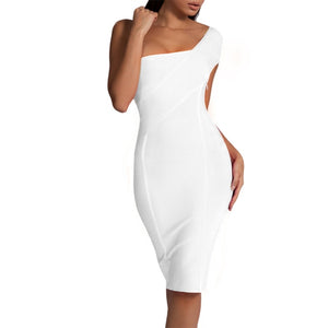 Classy One Shoulder Bandage Bodycon Dress - LEPITON