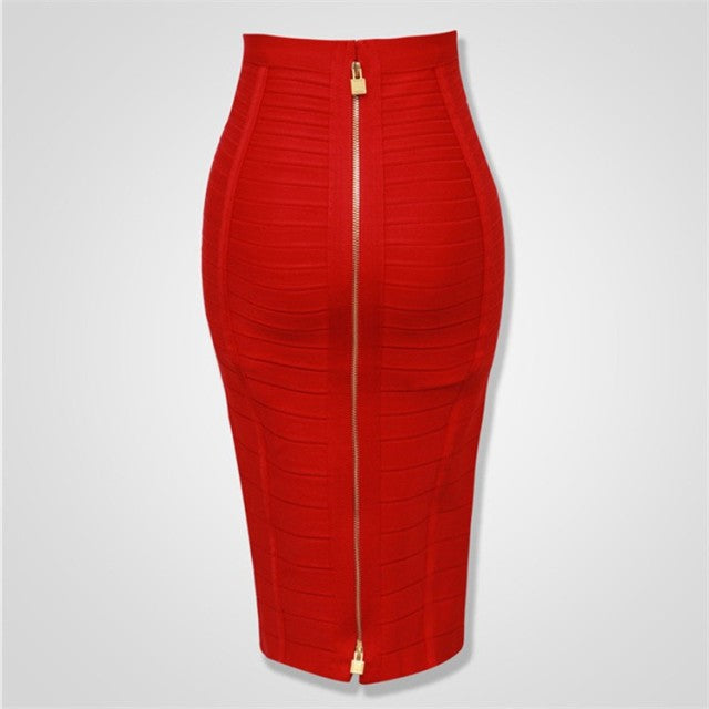 16 Colors Solid Elastic Bandage Skirt - LEPITON