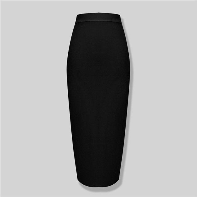 13 Colors Knee Length Elastic Pencil Skirts - LEPITON