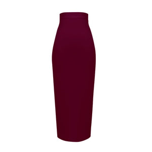 13 Colors Knee Length Elastic Pencil Skirts - LEPITON