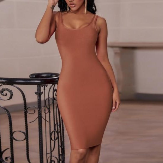 Quality Sleeveless Bodycon Evening Dress - LEPITON