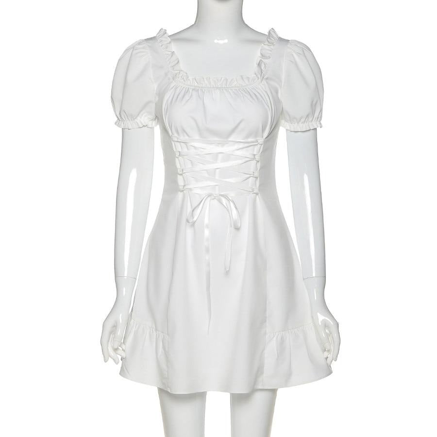 Elegant Bow Silk Mini Dress - LEPITON