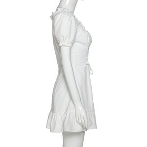 Elegant Bow Silk Mini Dress - LEPITON