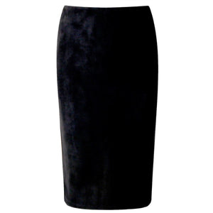 Suede High-Waist Midi Pencil Skirt - LEPITON