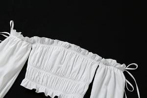 Stylish Long Sleeve Ruffle Top - LEPITON