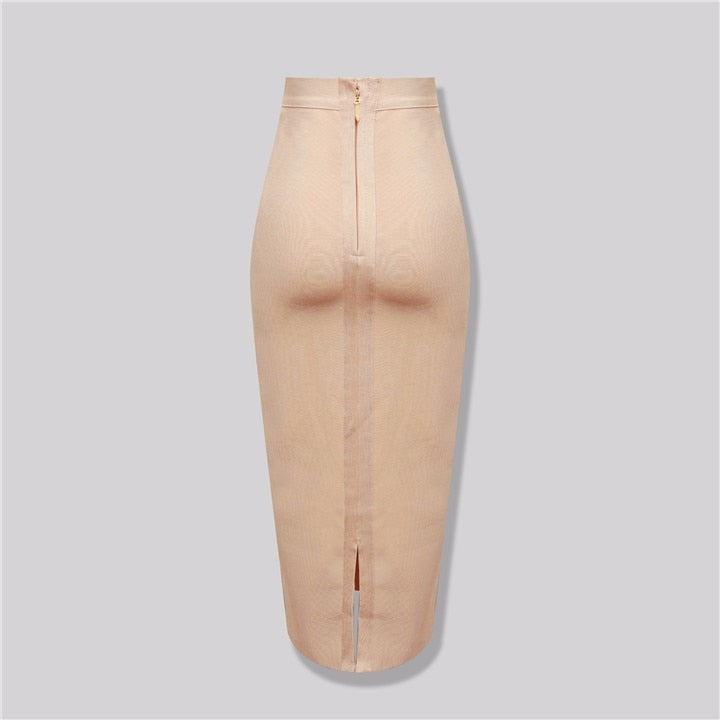 13 Colors Knee Length Elastic Pencil Skirts - LEPITON