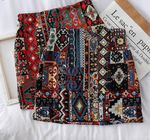 Embroidery A-Line Mini Skirt - LEPITON