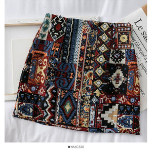 Embroidery A-Line Mini Skirt - LEPITON